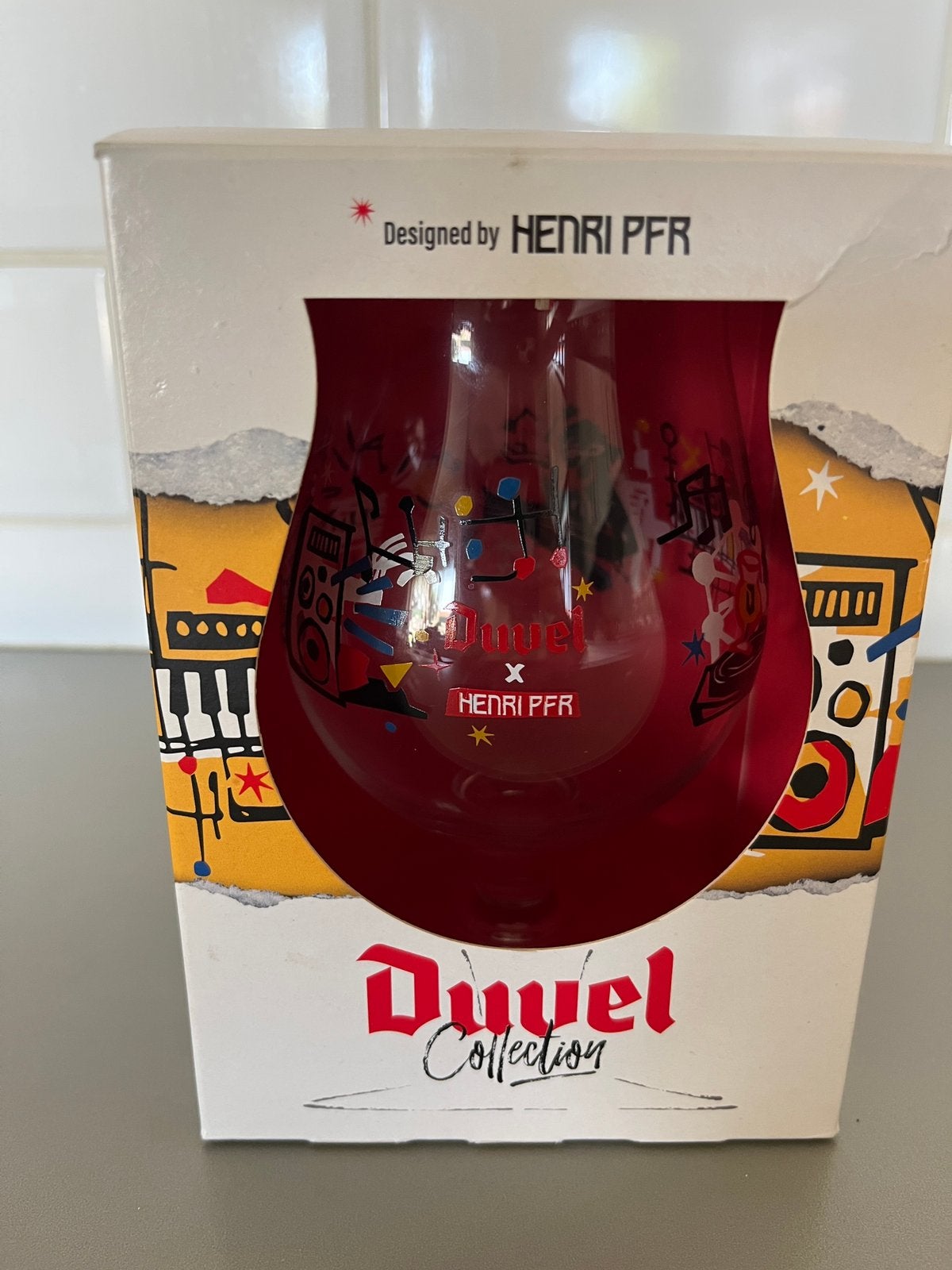 Duvel glas Henri PFR, Verzamelen, Ophalen, Nieuw, Glas of Glazen, Duvel