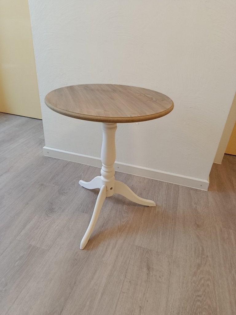 Tafeltje landelijke stijl, Gebruikt, Rond, Landelijk, Hout
