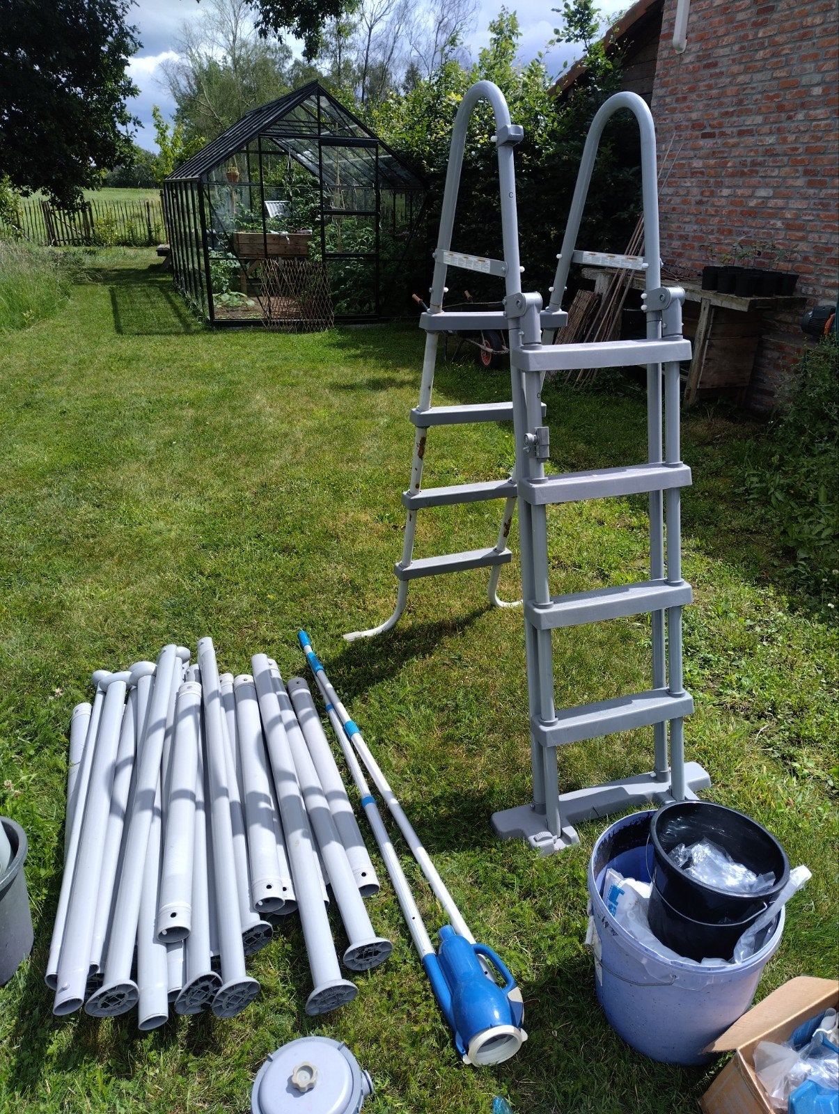 Zwembad bestway rond 4,27m hoog 122, Ophalen, Afdekzeil