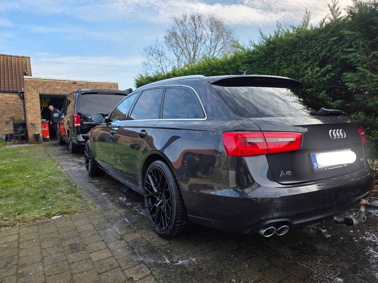 audi a6 c7 break, Auto's, Dealer onderhouden, Zwart, Leder, Bedrijf