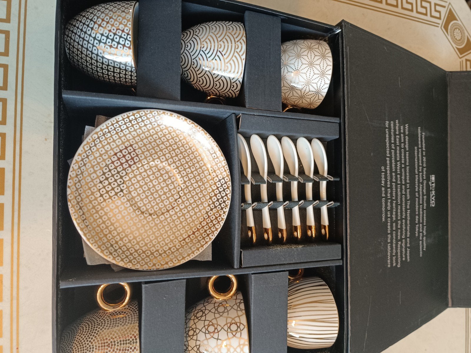 Een 18 delig Espresso set Tokyo design., Ophalen, Overige materialen, Zo goed als nieuw, Overige stijlen
