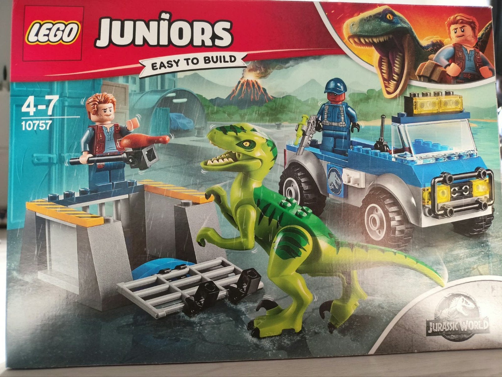Lego Juniors 10757 / Raptor reddingsauto, Ophalen, Jurassic World, Lego, Nieuw