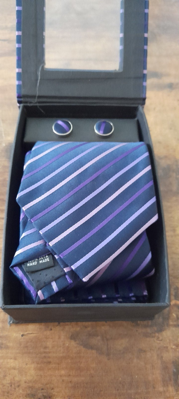 Coffret neuf cravate en soie mouchoir et bouton de manchette, Vêtements | Hommes, Enlèvement ou Envoi