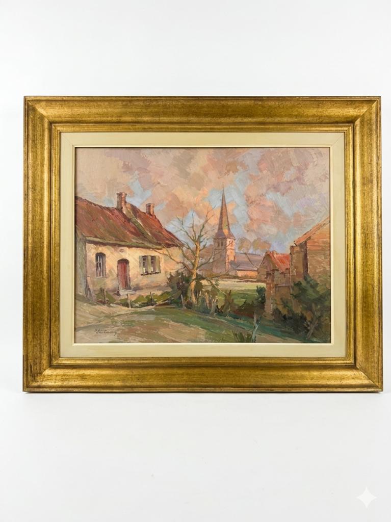 Huile sur Panneau - Adrien WERNAERS (1899-1977)  86x72cm, Enlèvement ou Envoi