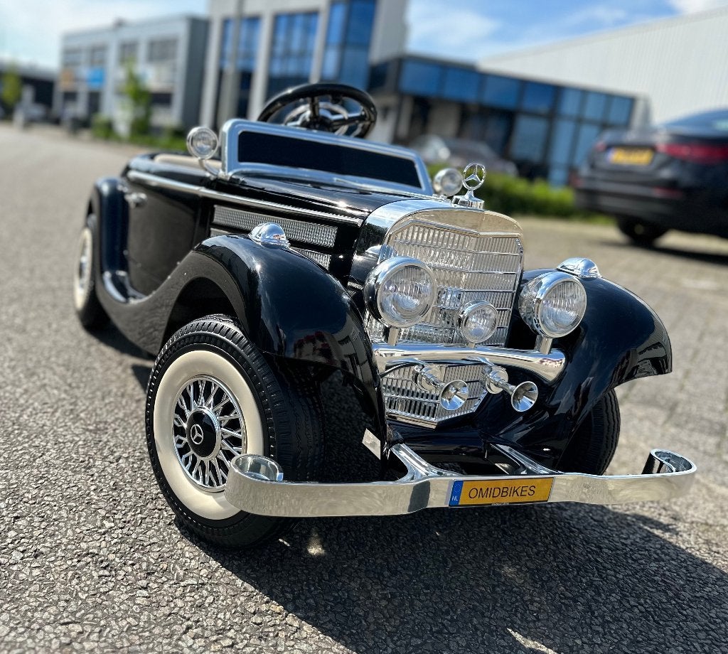 Accuvoertuigen Mercedes-Benz Typ 540K 12v metallic zwart, Bl, Ophalen of Verzenden, Nieuw