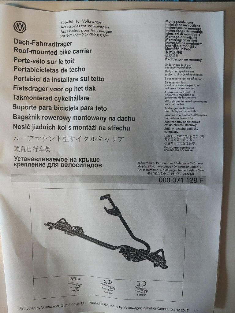 fietsdakdrager VW, Auto diversen, Fietsendragers, Ophalen, 2 fietsen, Zo goed als nieuw, Dakdrager