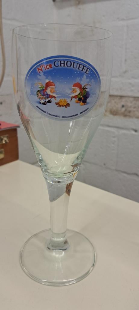 N' ice chouffe glas op voet 25 cl  prijs per stuk, Ophalen of Verzenden, Nieuw, Glas of Glazen, Overige merken
