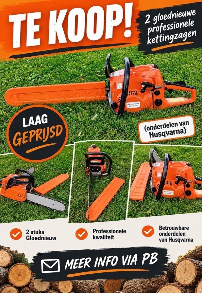 gloed nieuwe kettinzagen, Doe-het-zelf en Bouw, Ophalen, Nieuw, Kettingzaag, Husqvarna