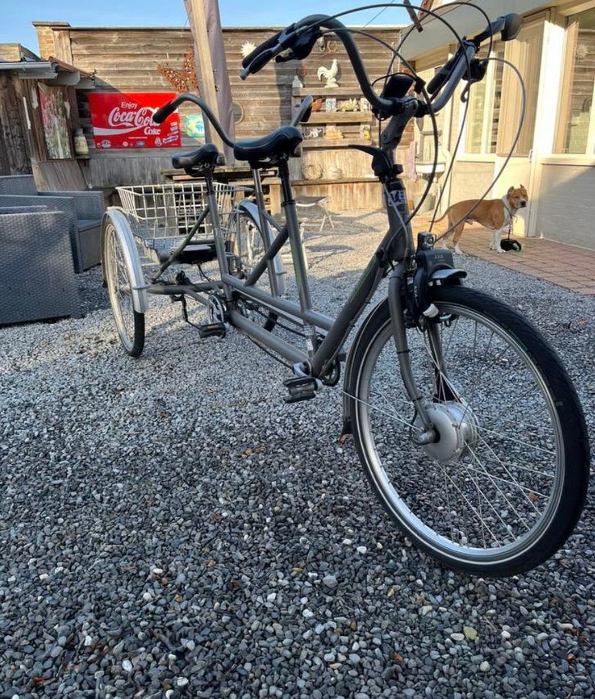 Elektrische tandem (driewieler), Vélos & Vélomoteurs, Vélos | Tandems, Comme neuf, Enlèvement