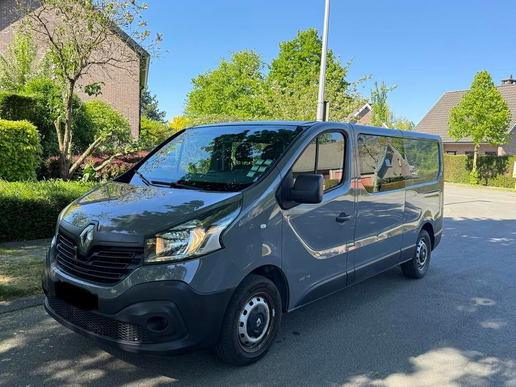 RENAULT TRAFIC DUBBELCABINE GEKEURD + VVK FACELIFT 6 PL ✅, Autos, Camionnettes & Utilitaires, Entreprise, Achat, Airbags, Bluetooth