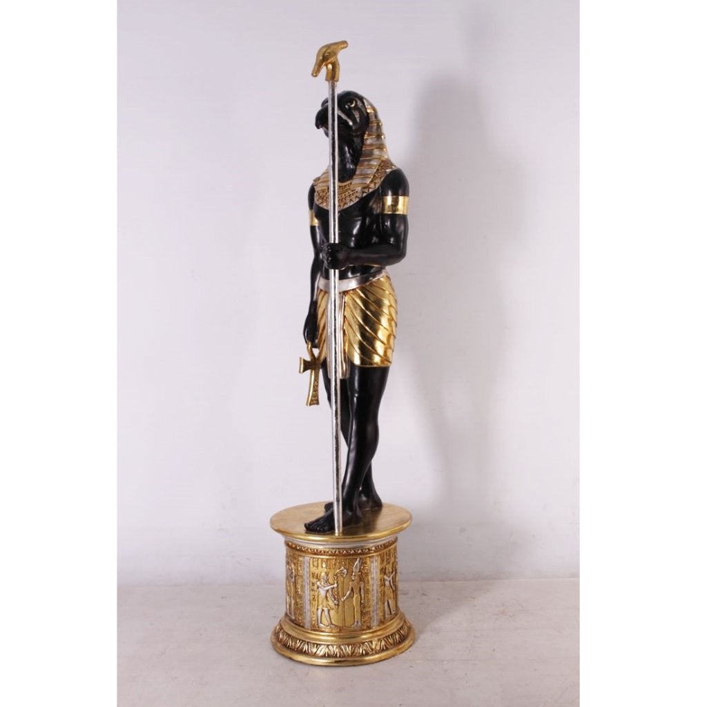 Statue égyptienne Horus avec socle — Égypte Hauteur 231 cm, Enlèvement, Neuf
