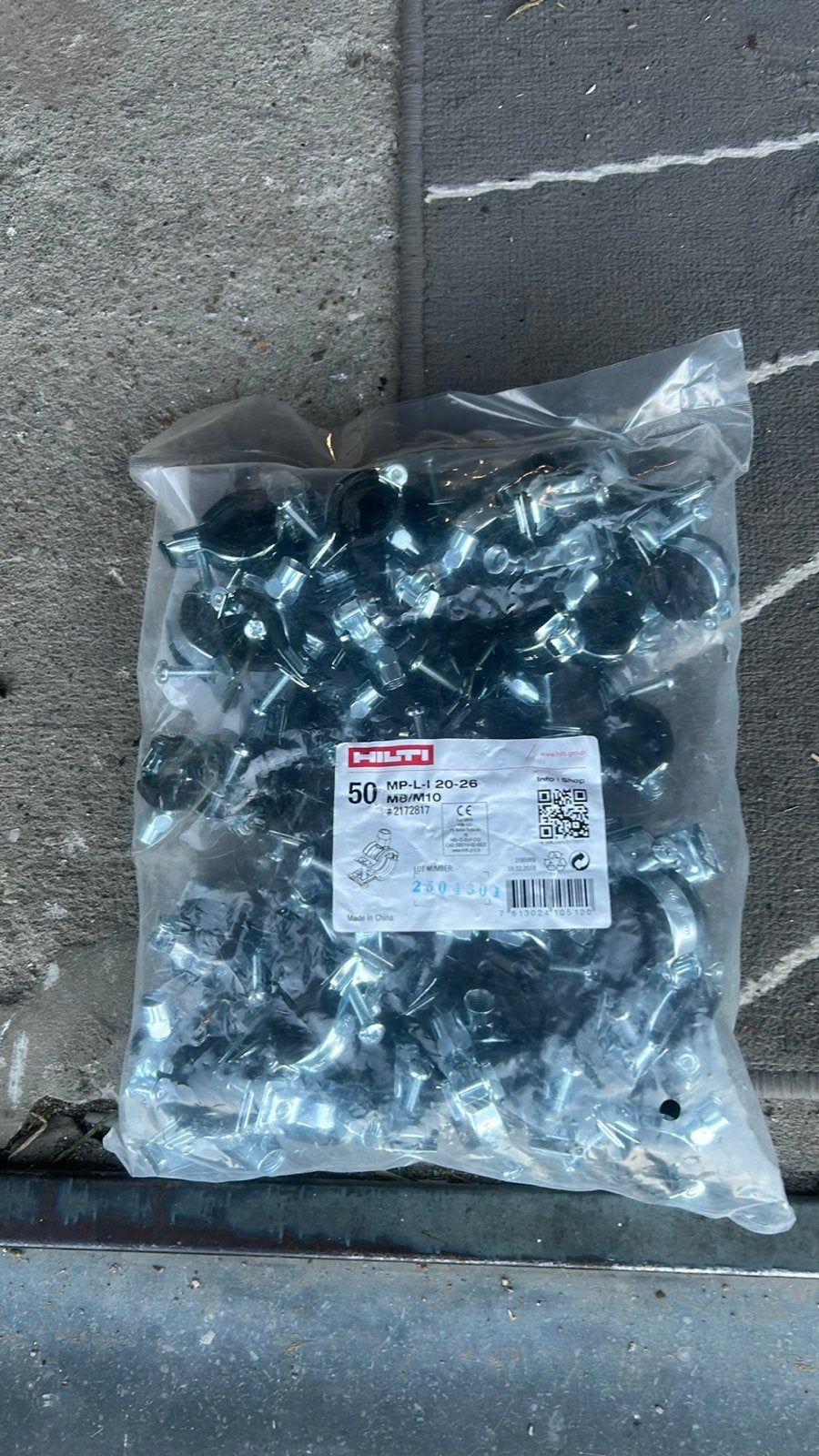 Collier M8-M10 Hilti diamètre 20-26, Ophalen, Nieuw