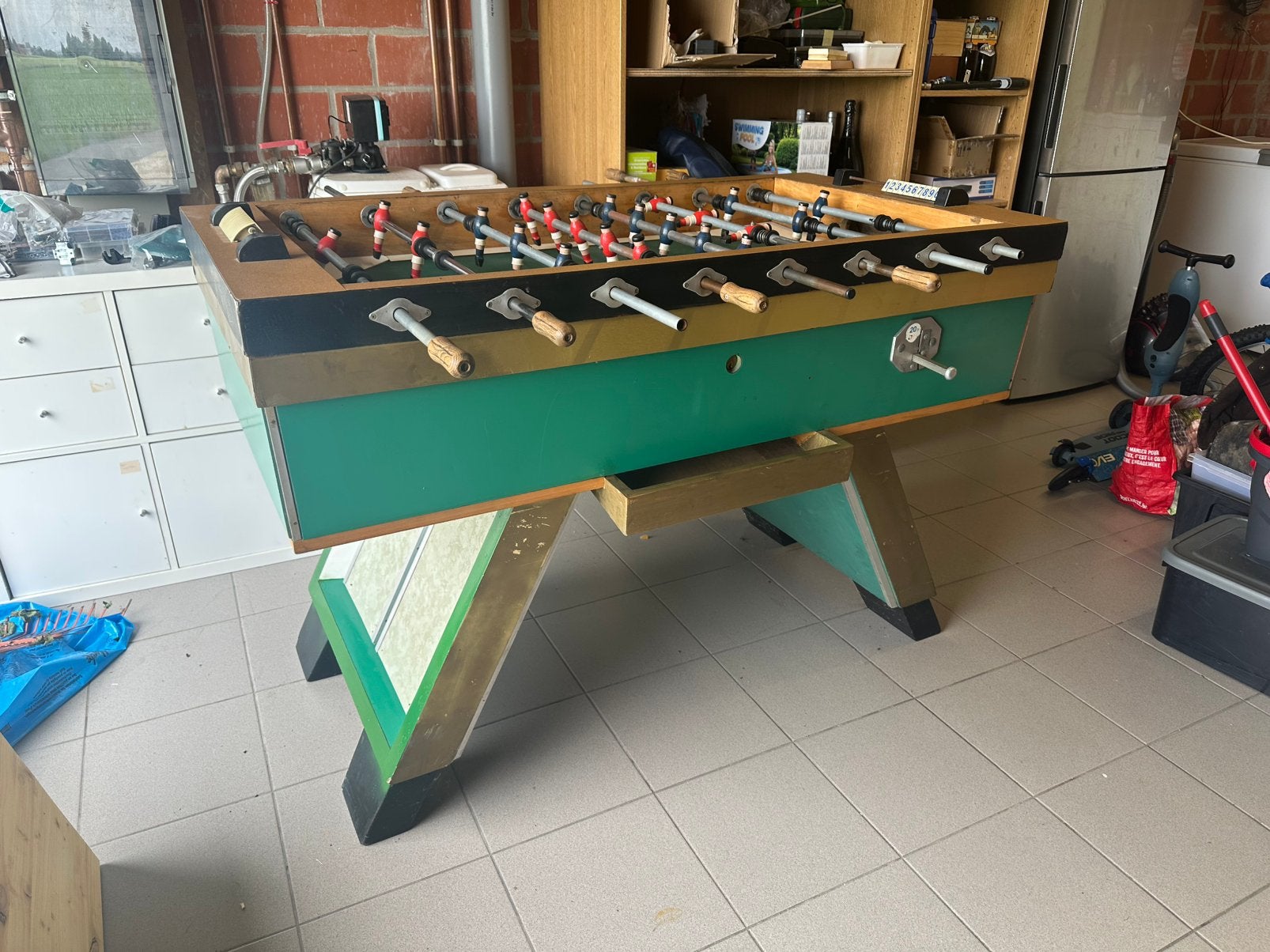 Jupiter Kickertafel, Ophalen, Gebruikt