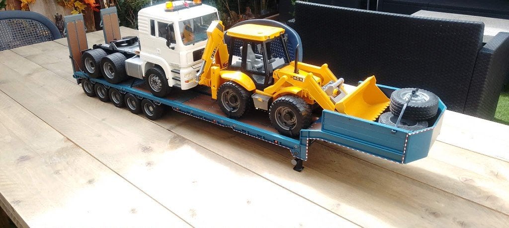 Tamiya Bruder trailer, Enlèvement, Utilisé, Échelle 1:14