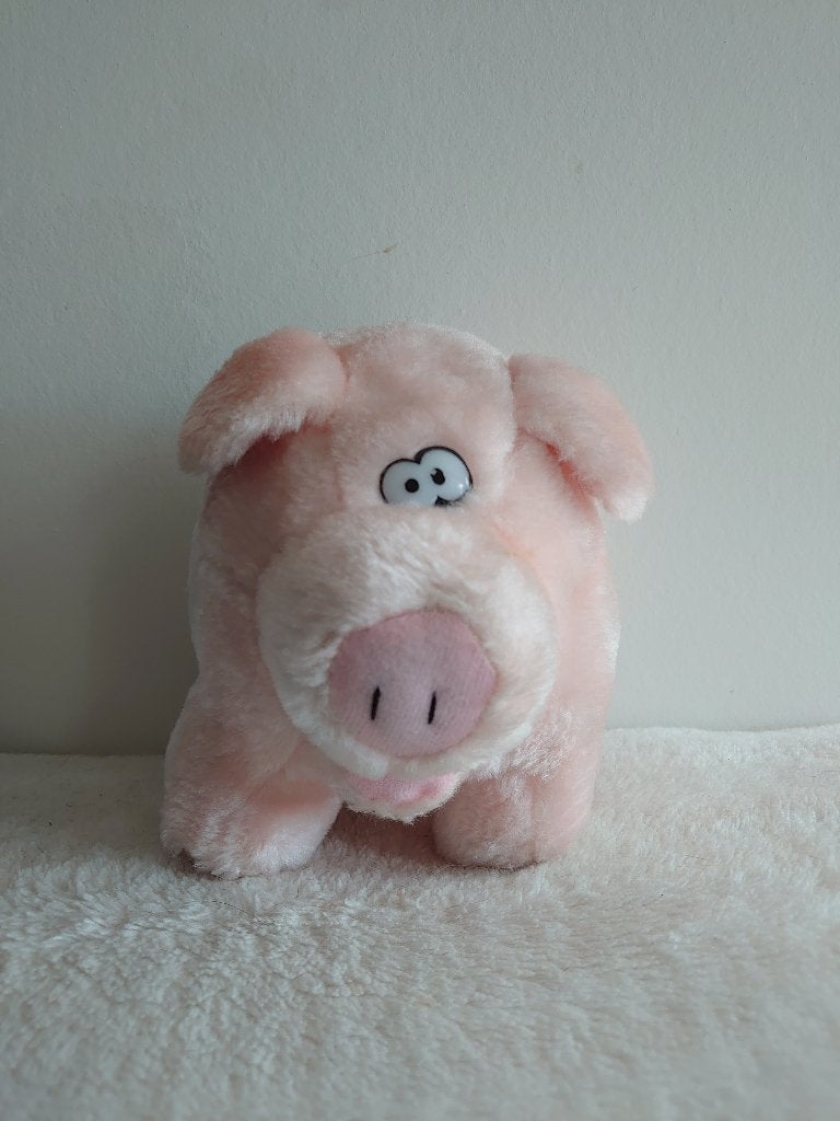 Schattig pluche varken varkentje met grappige ogen, Overige merken, Overige typen, Ophalen of Verzenden, Zo goed als nieuw