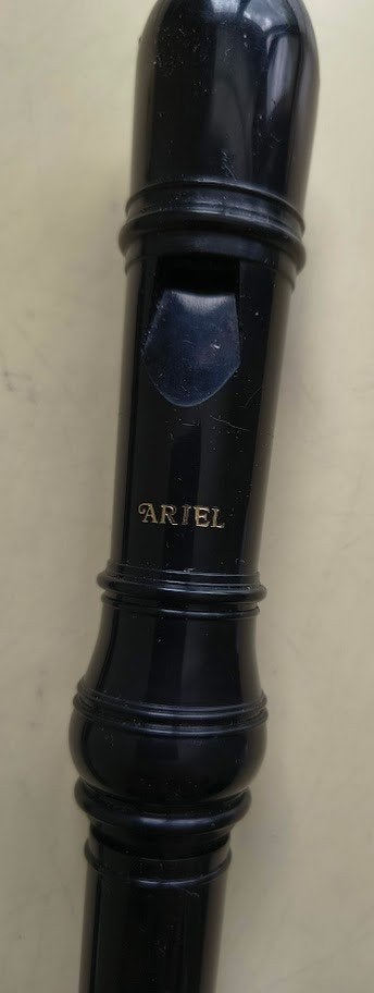 Vintage Ariel No. 105 G Sopraan Blokfluit (+ hoes & tabel), Ophalen of Verzenden, Gebruikt, Sopraan of Sopranino, Kunststof