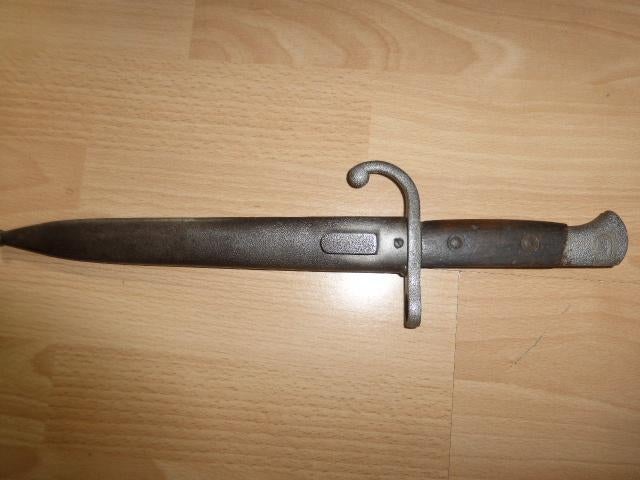 Baionnette Mauser Belge M. 1889 Jeannette, Envoi, Armée de terre, Couteau ou Poignard