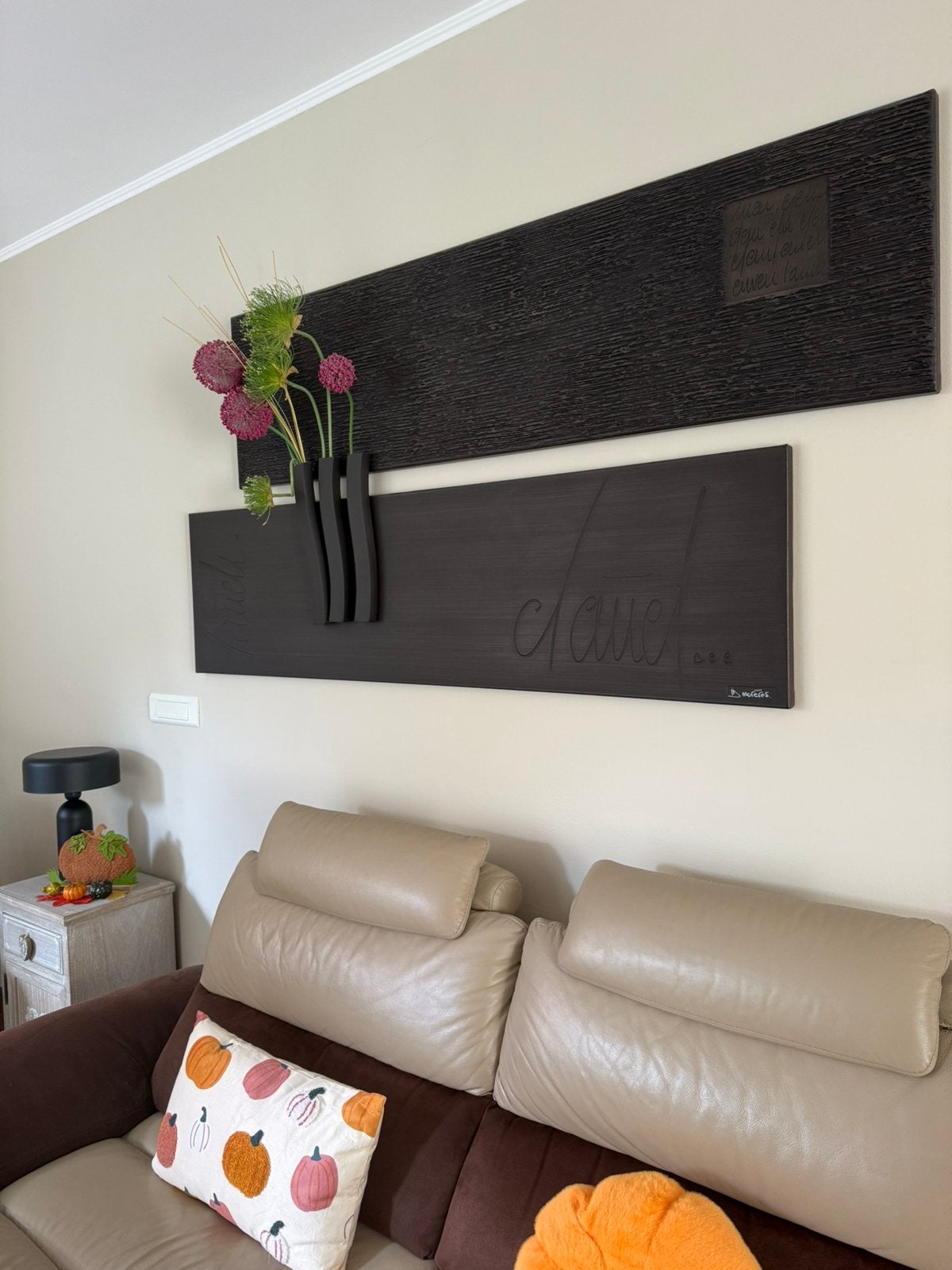 Ensemble de 2 tableaux diptyques deciratifs avec 3 vases, Maison & Meubles, Enlèvement, Comme neuf