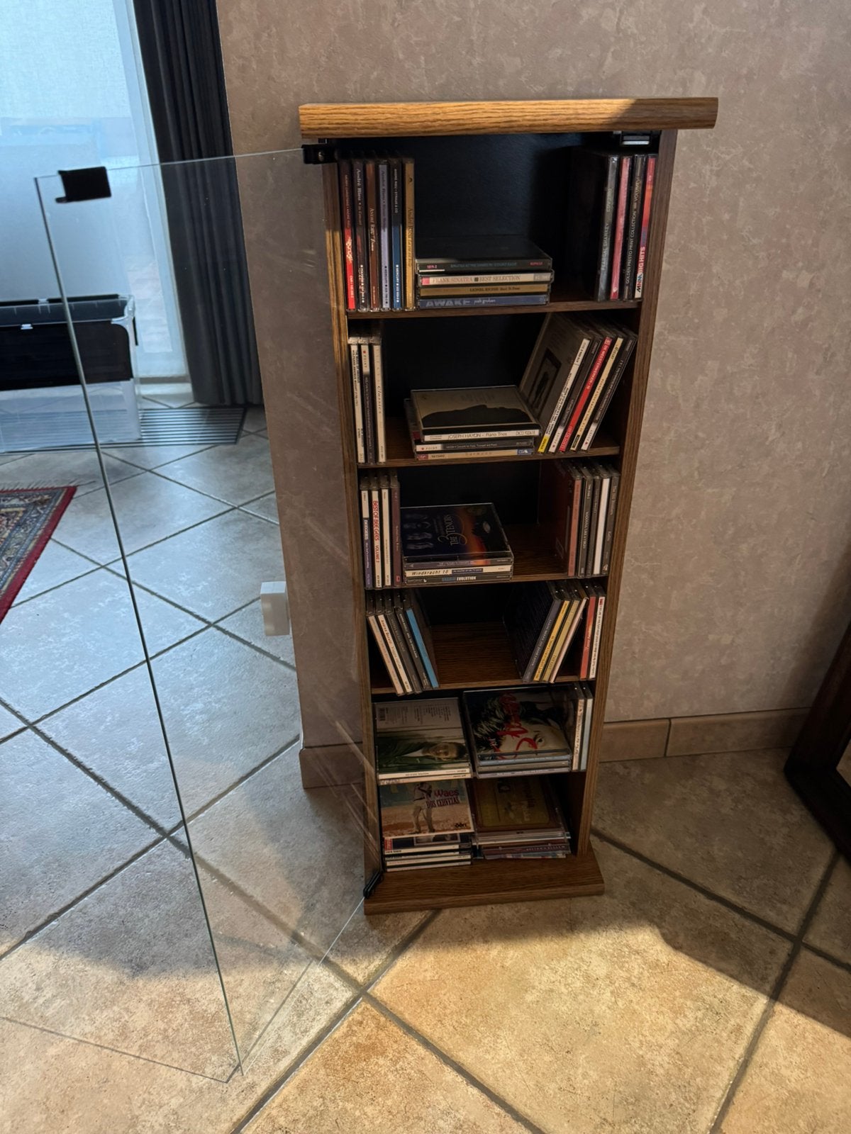 Antieke Cd kast, Ophalen, Gebruikt, 75 tot 150 discs, Hout