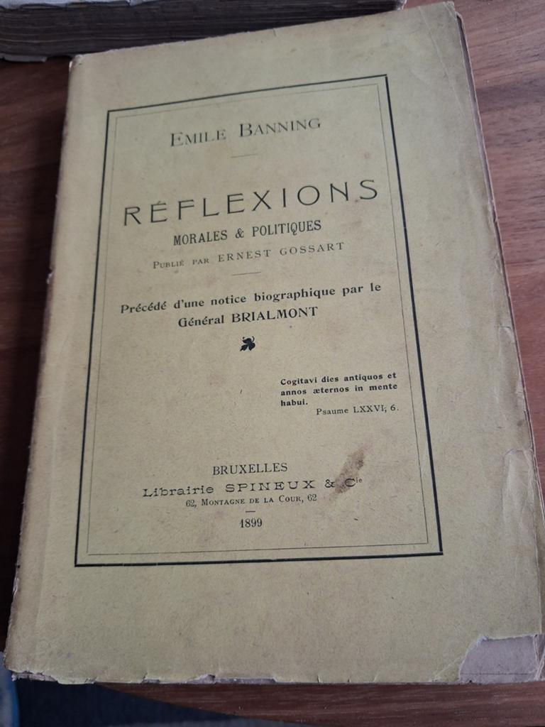 Réflexions morales et politiques par Emile Banning, Enlèvement
