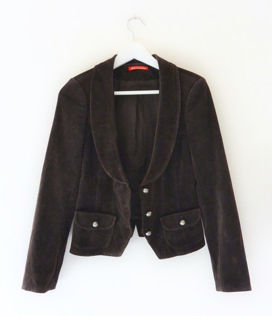 Veste courte redingote velours marron Manoukian T.38, Vêtements | Femmes, Taille 38/40 (M), Enlèvement ou Envoi, Alain Manoukian