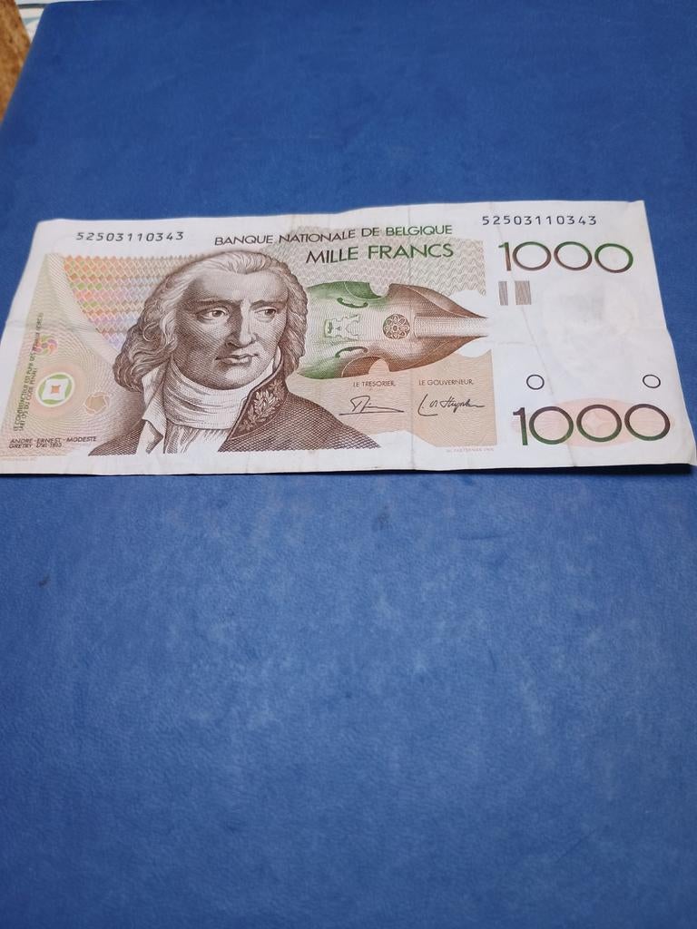 1000 frank grety De strycker/dasin, Postzegels en Munten, Bankbiljetten | België, Ophalen of Verzenden