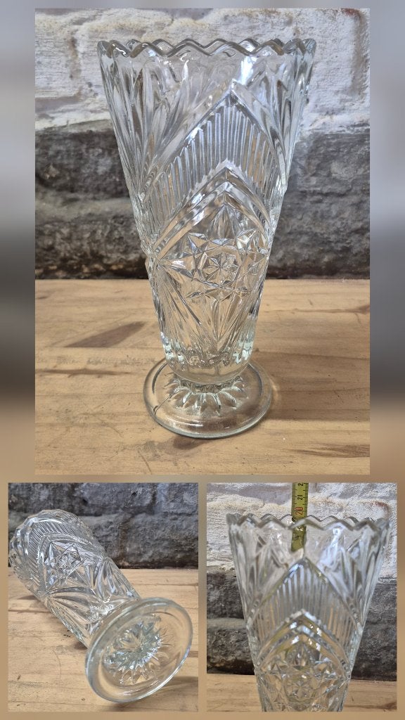 Vintage glazen vaas (1950-1970), Antiek en Kunst, Ophalen of Verzenden