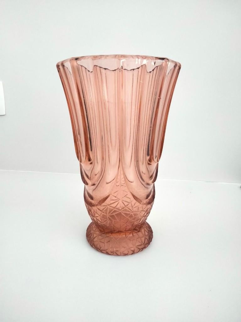 Art Deco vaas VSL Luxval Val St-Lambert model Luxor, Ophalen of Verzenden