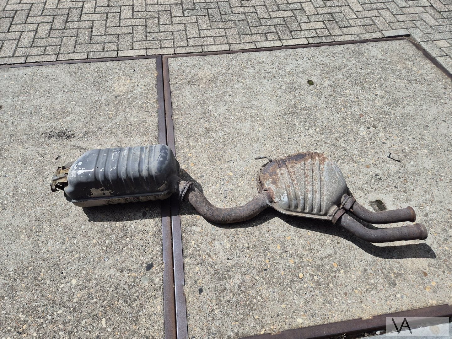 Uitlaat midden plus einddemper Mercedes SL R129 1294910001, Utilisé, -, -, Enlèvement ou Envoi