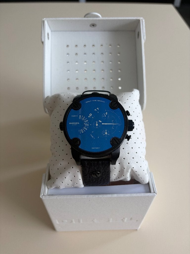 Diesel Uurwerk - DZ7257, Handtassen en Accessoires, Horloges | Heren, Leer, Staal, Polshorloge, Zo goed als nieuw