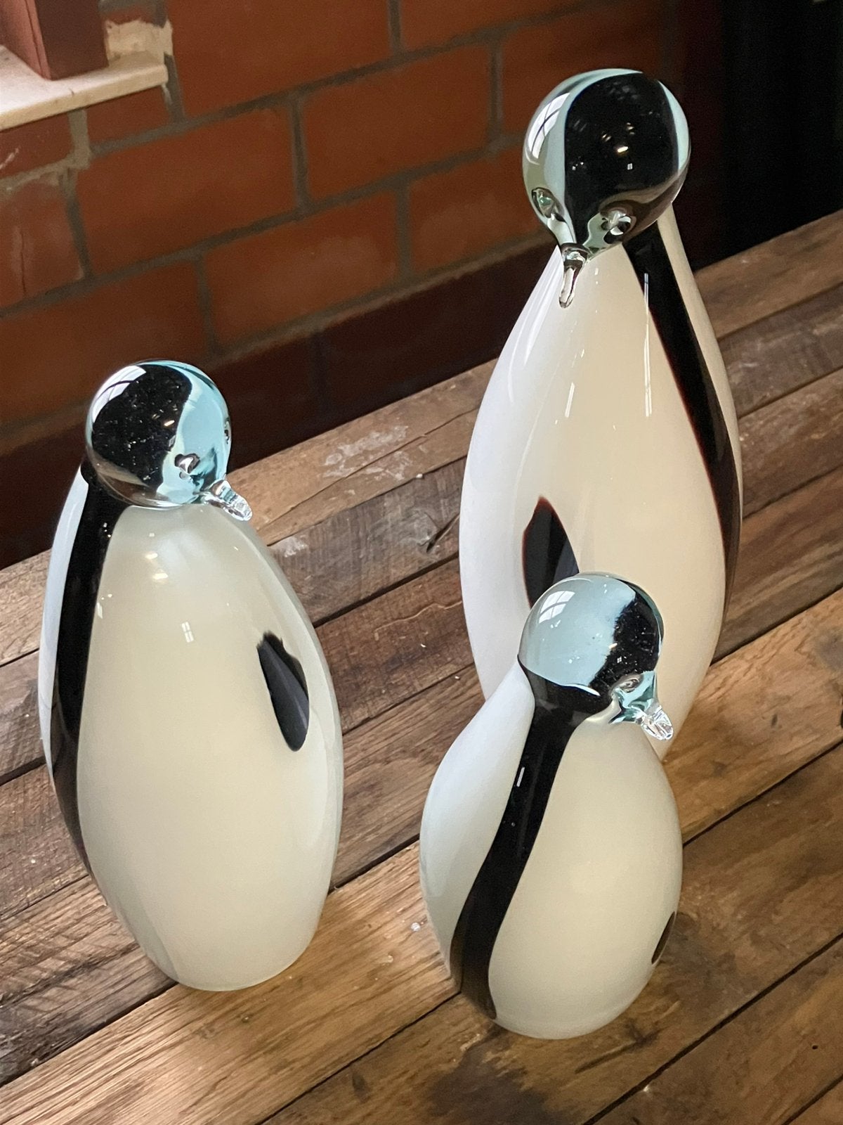 Pinguins in mat glas, Ophalen, Zo goed als nieuw