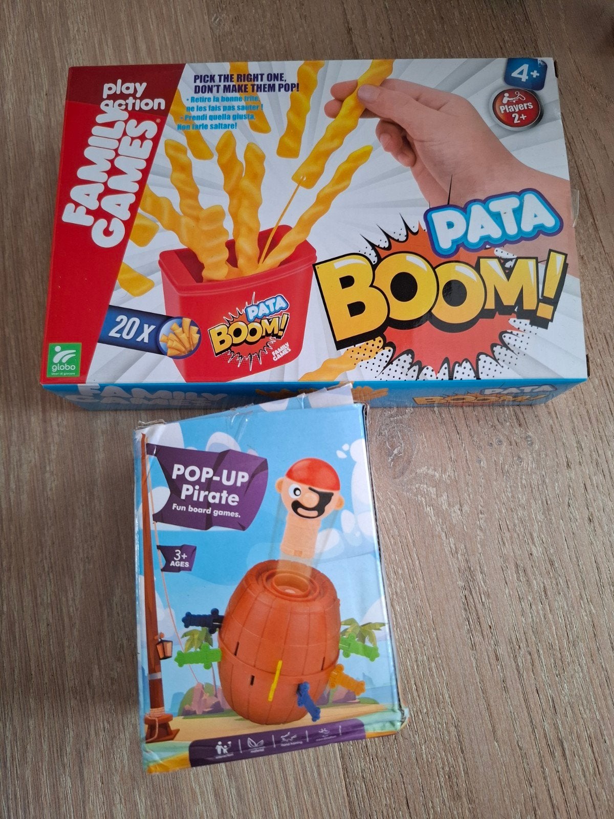 Jeu pic pirates et patata boom, Ophalen
