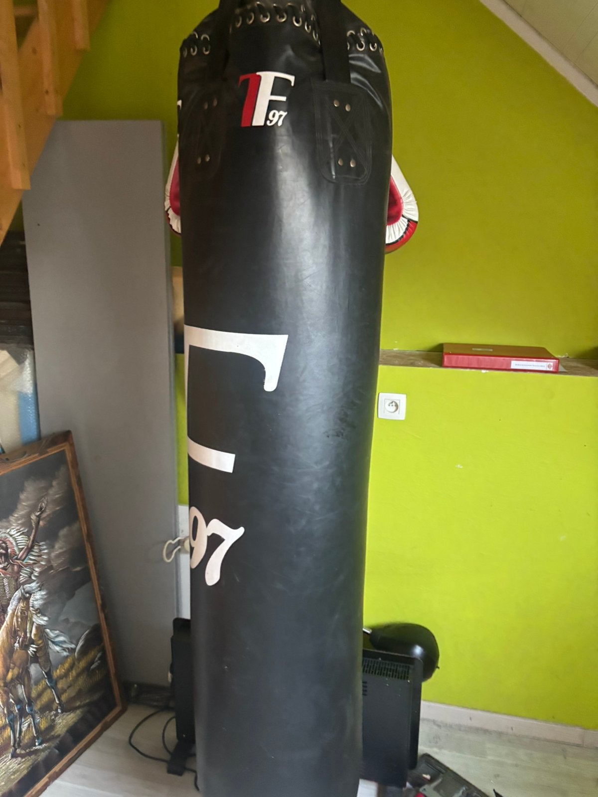 Bokszak van Top Fighter met 1 paar handschoenen., Ophalen, Zo goed als nieuw, Bokszak