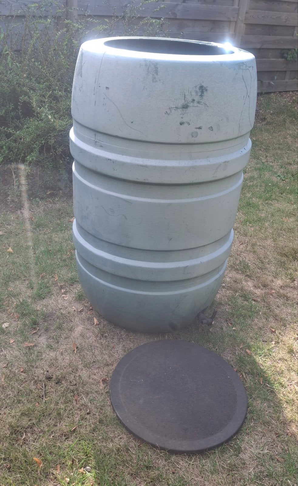 regenwater ton, Kunststof, Gebruikt, Met kraantje, 75 tot 150 liter