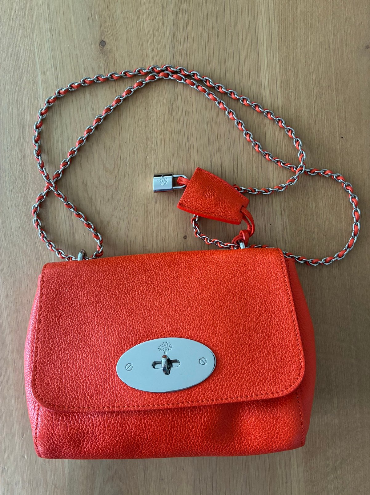 Mulberry Lily coral orange small 17/21/9, Overige merken, Oranje, Ophalen of Verzenden, Zo goed als nieuw