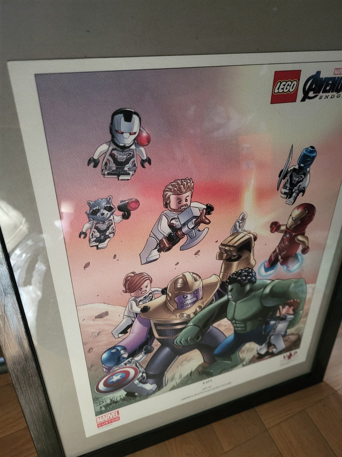 Kader met genummerde lego poster, Ophalen