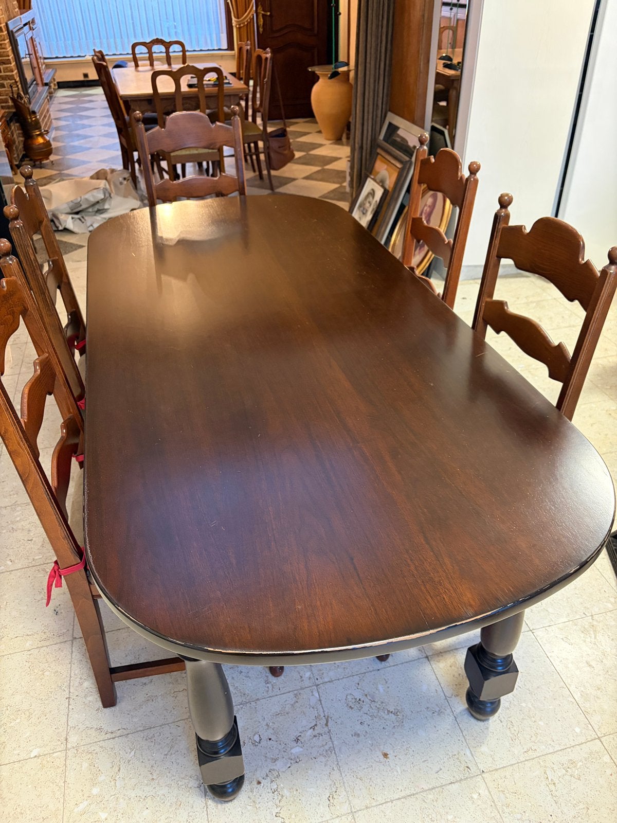 Tafel met stoelen, Ophalen, Gebruikt, 4 tot 6 stoelen