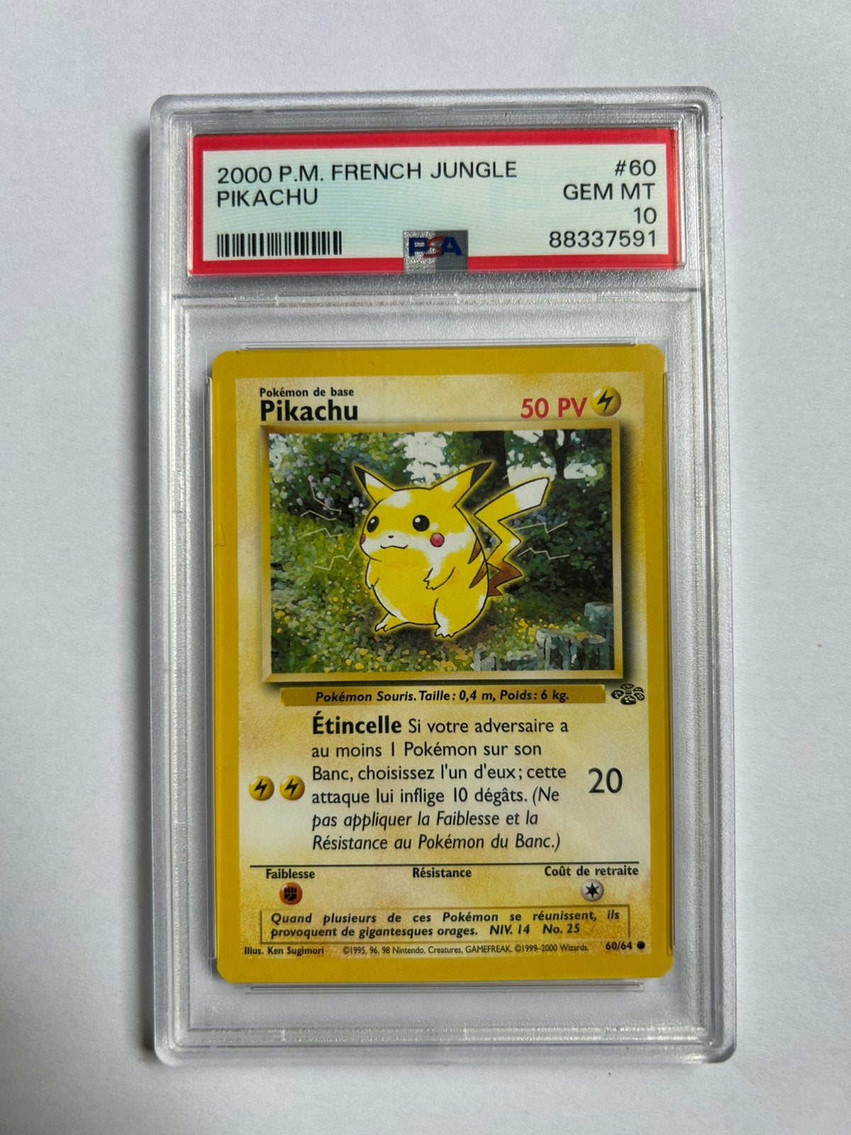 Pikachu French Jungle PSA10, Enlèvement, Comme neuf