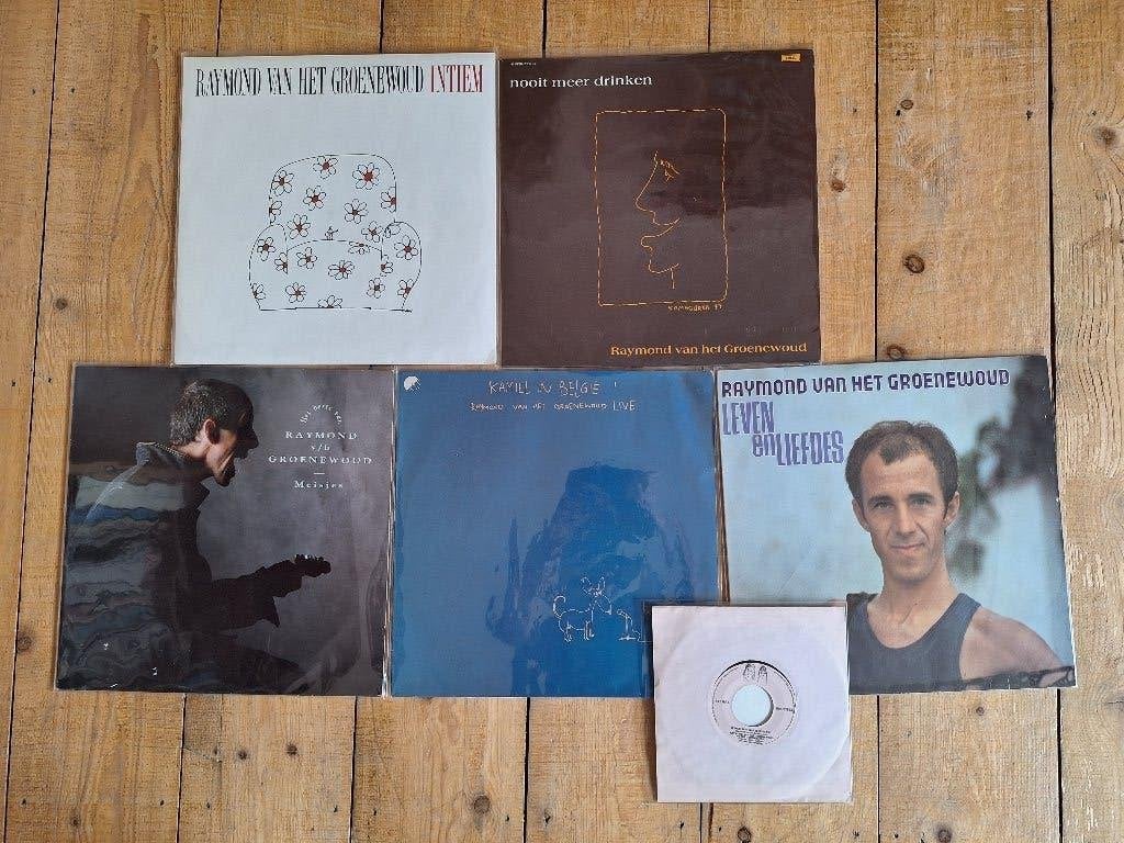 Lot Raymond v/h Groenewoud 5 LP's - 30,00 EUR, Cd's en Dvd's, Vinyl | Rock, Ophalen of Verzenden, Gebruikt