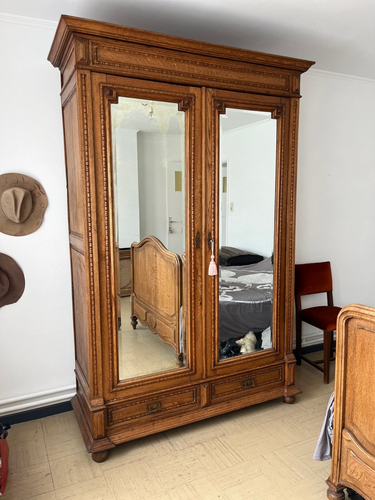 Armoire ancienne en chêne français, Enlèvement