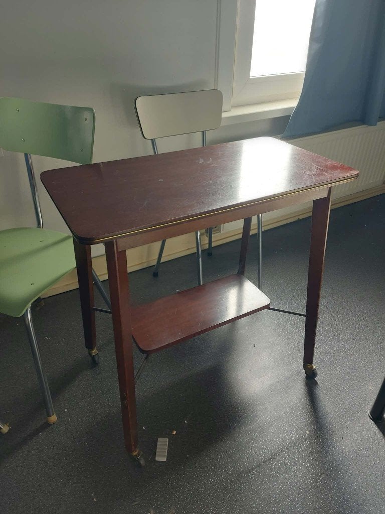 Vintage tv meubel/ trolley op wielen, 1960s, Huis en Inrichting, Ophalen, Zo goed als nieuw
