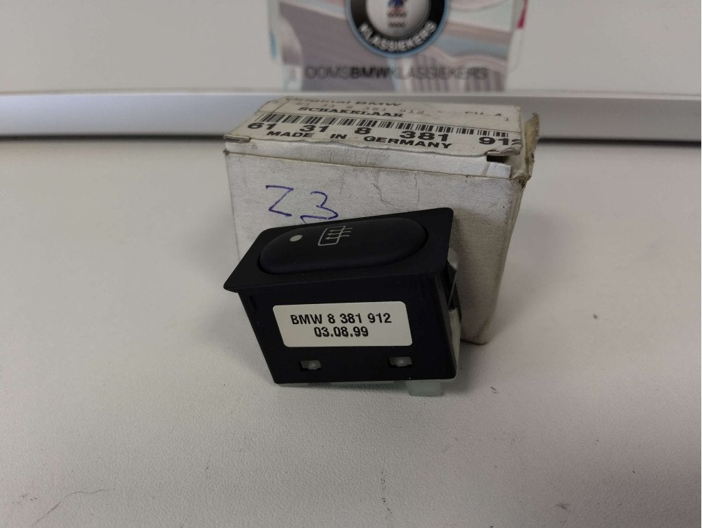 Schakelaar achterruit verwarming Z3 61318381912 NIEUW, Enlèvement ou Envoi, Niet ingevuld, BMW, Niet ingevuld