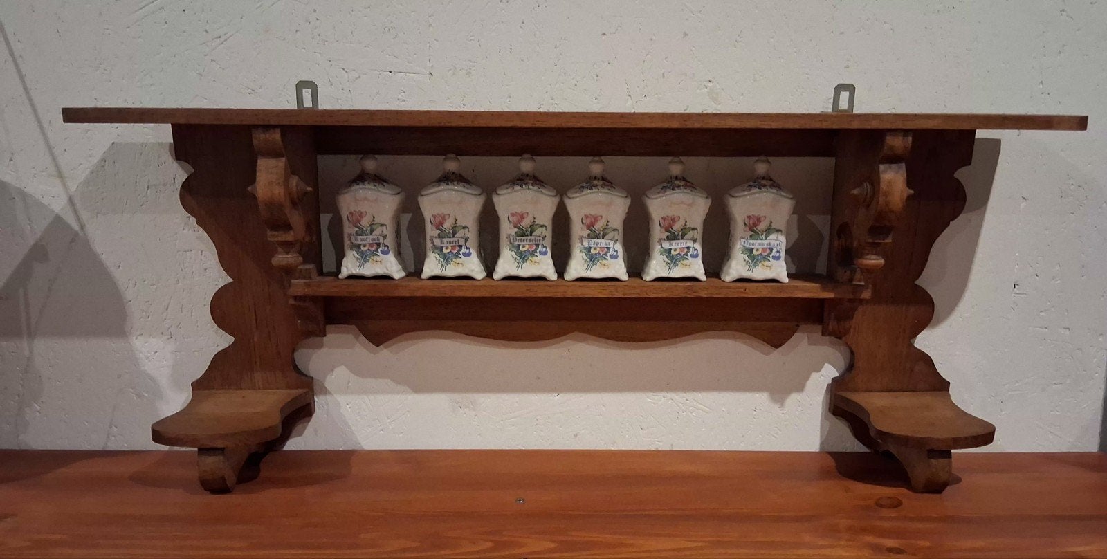 Rekje op te hangen met keramie-, kruidenpotjes, Huis en Inrichting, Ophalen