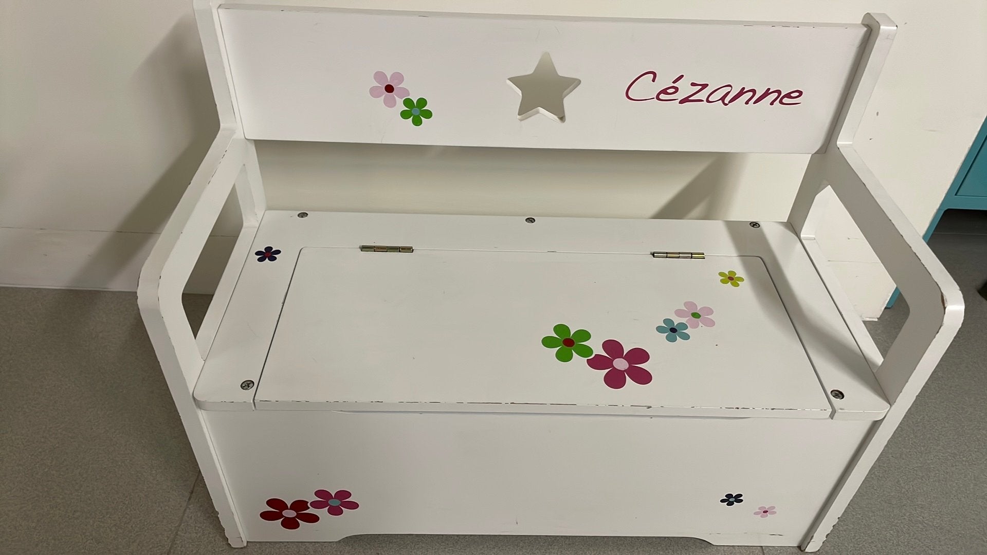 houten speelgoedkistje bloemen Cézanne, Enlèvement, Utilisé