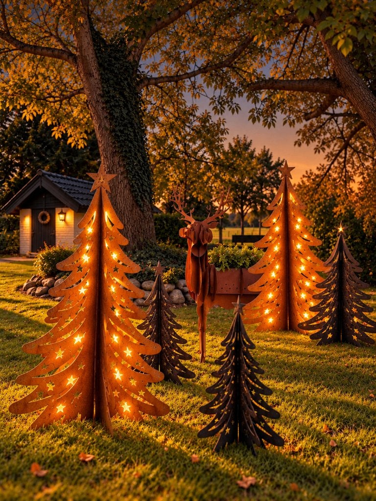 3D kerstboom van cortenstaal – tijdloze kerstdeco, Ophalen, Nieuw