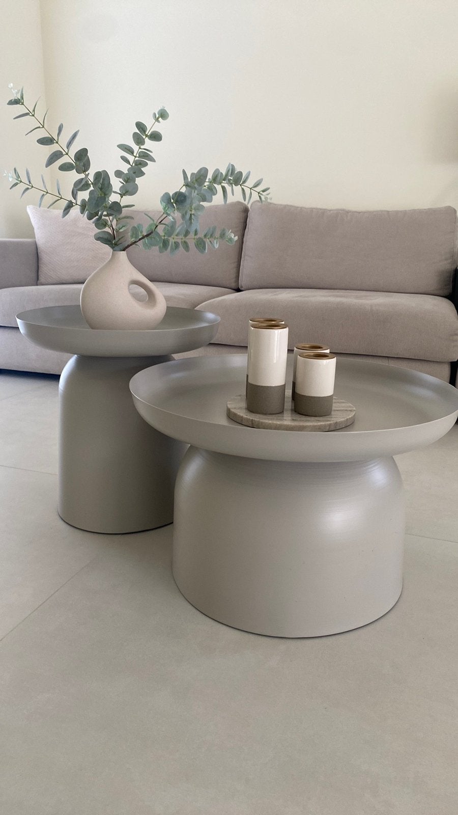 Salontafel Set Greige!!, Ophalen, Zo goed als nieuw