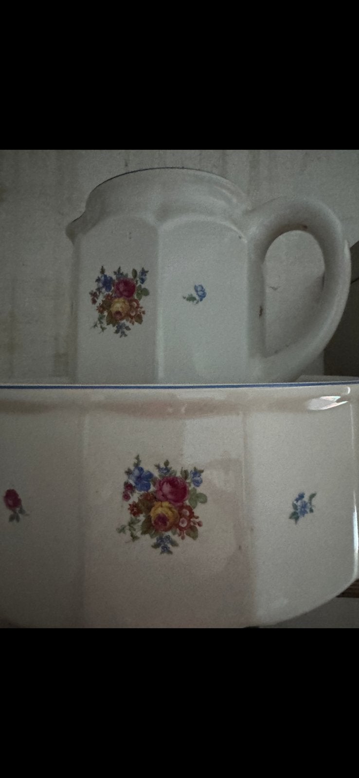 Lampetstel met bloemmotief, Antiek en Kunst, Ophalen