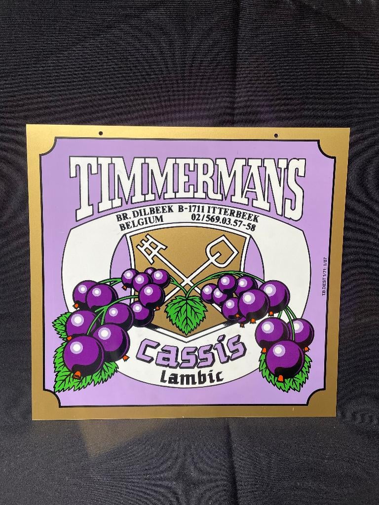 Panneau d'affichage Lambic classique de Timmermans, Enlèvement, Comme neuf, Panneau publicitaire
