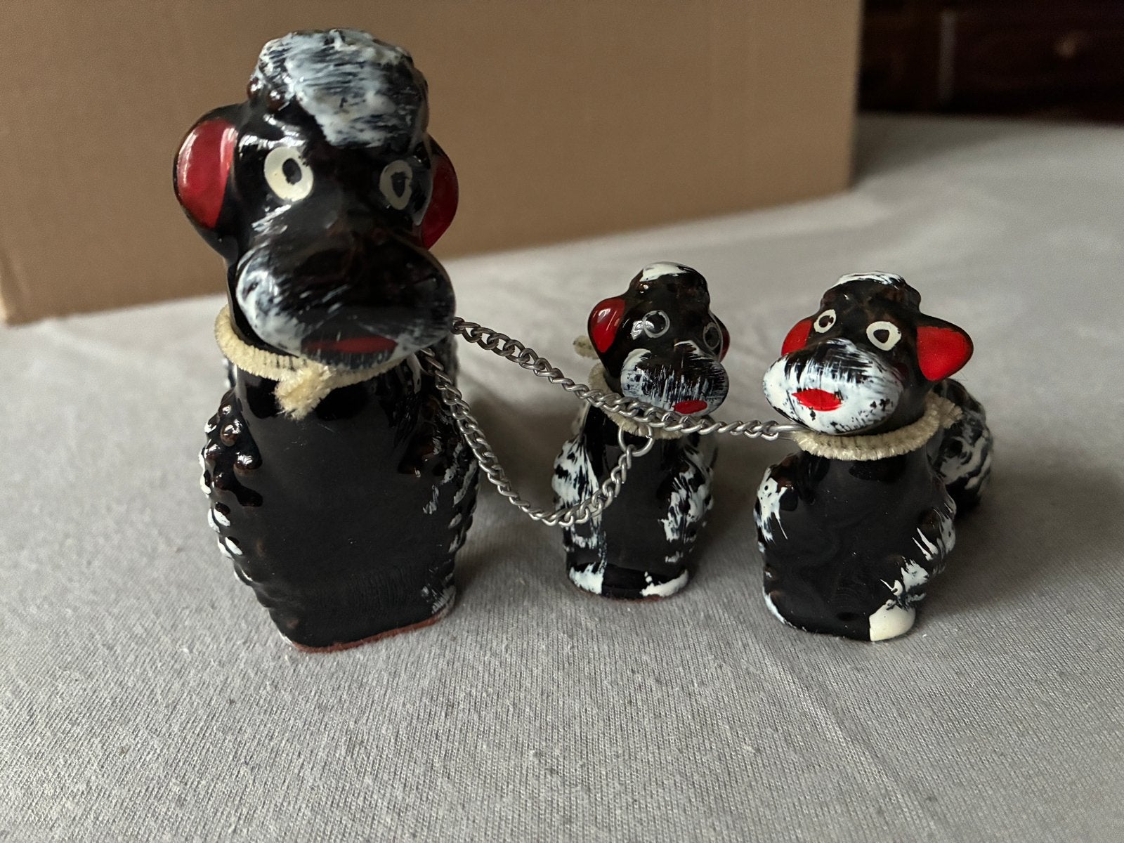 Vintage beeldje hondjes, Ophalen of Verzenden, Gebruikt
