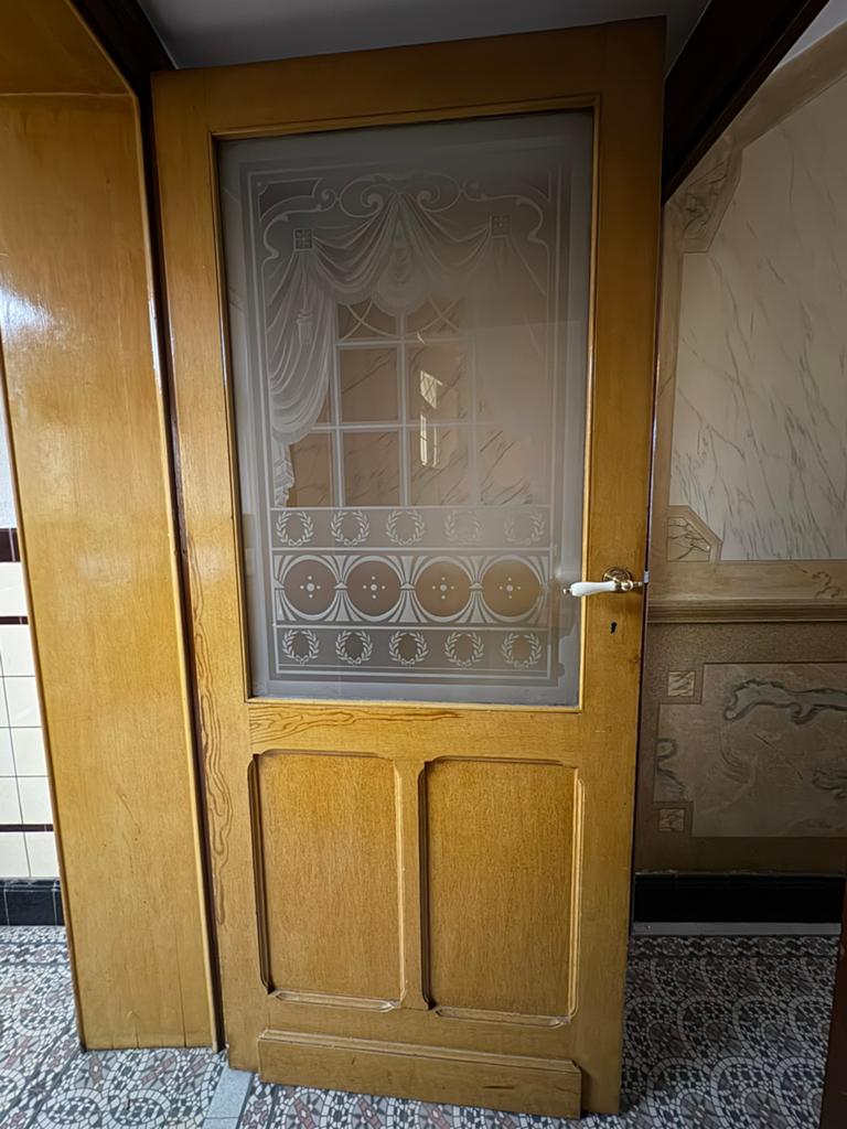 Porte ancienne avec verre gravé, Bricolage & Construction, Enlèvement, Utilisé, Verre, Porte intérieure